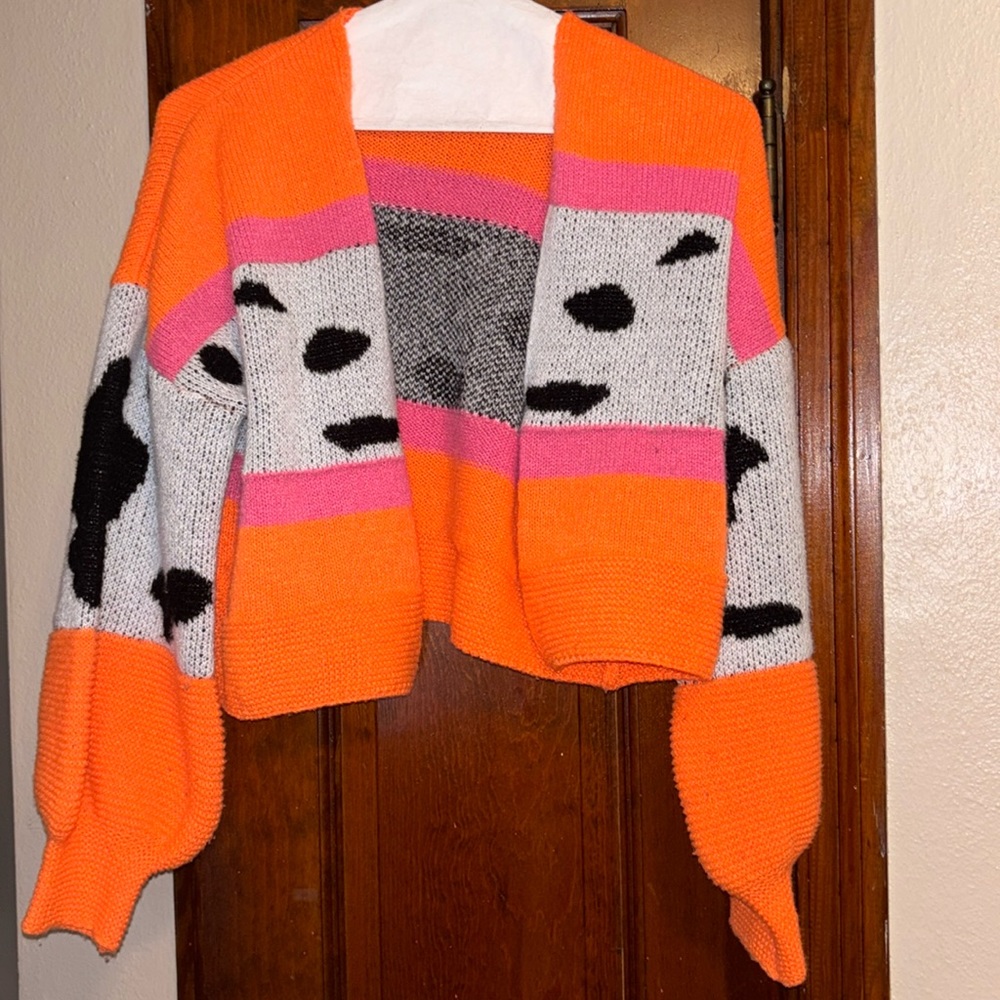 Cute Cow Sweater Cardigan